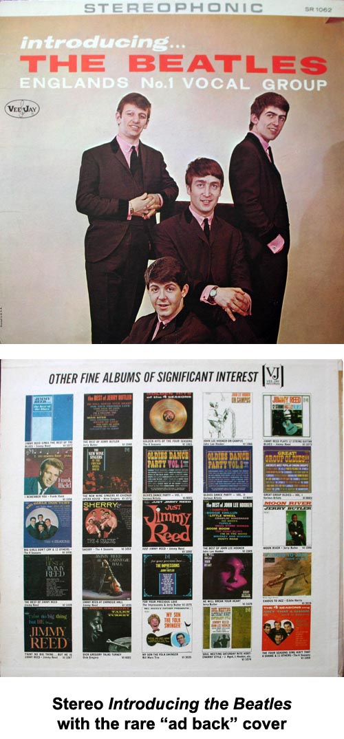Introducing the Beatles stereo with "ad back" cover