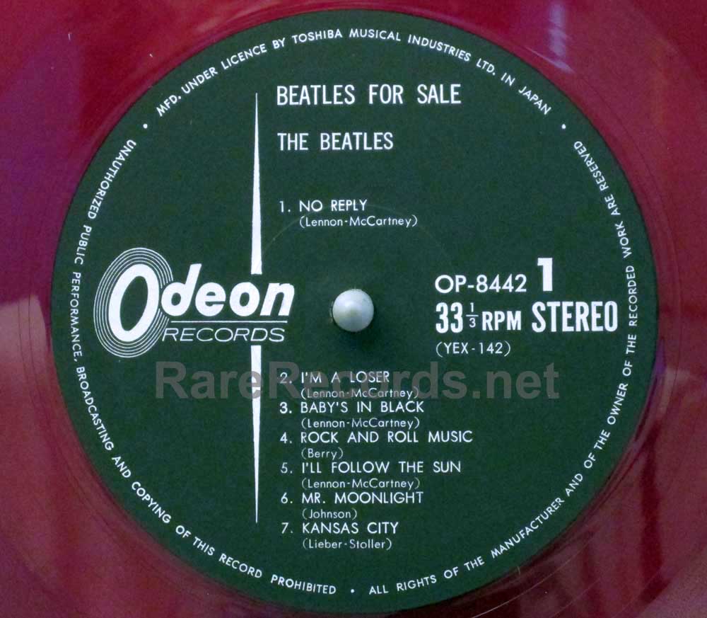 Beatles – Beatles for Sale 1967 red vinyl Japan LP with obi