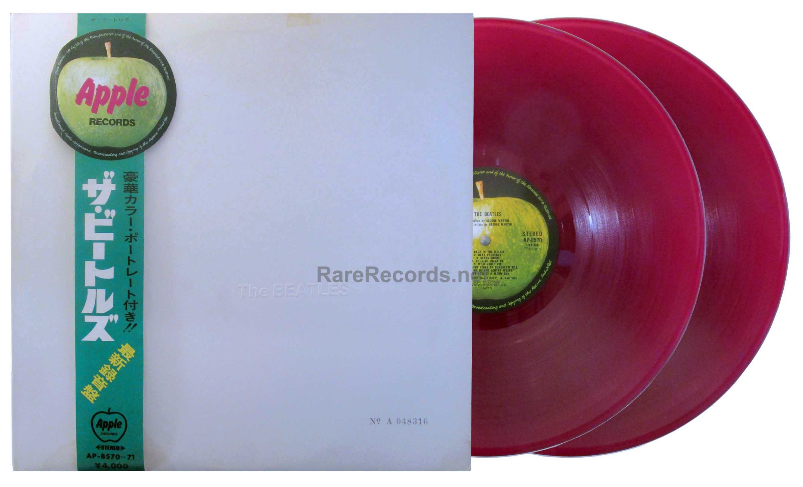 Beatles – White Album 1968 Japan 2 LP red vinyl with numbered cover and obi  complete!