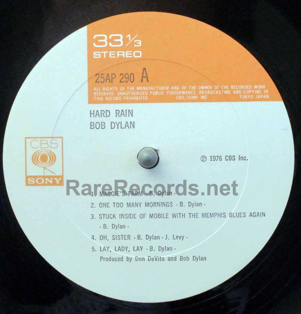 Bob Dylan - Hard Rain original Japan LP with obi