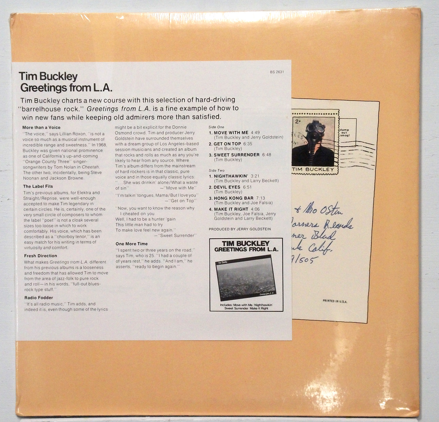 Tim Buckley – LA sealed white label promo 1972 LP