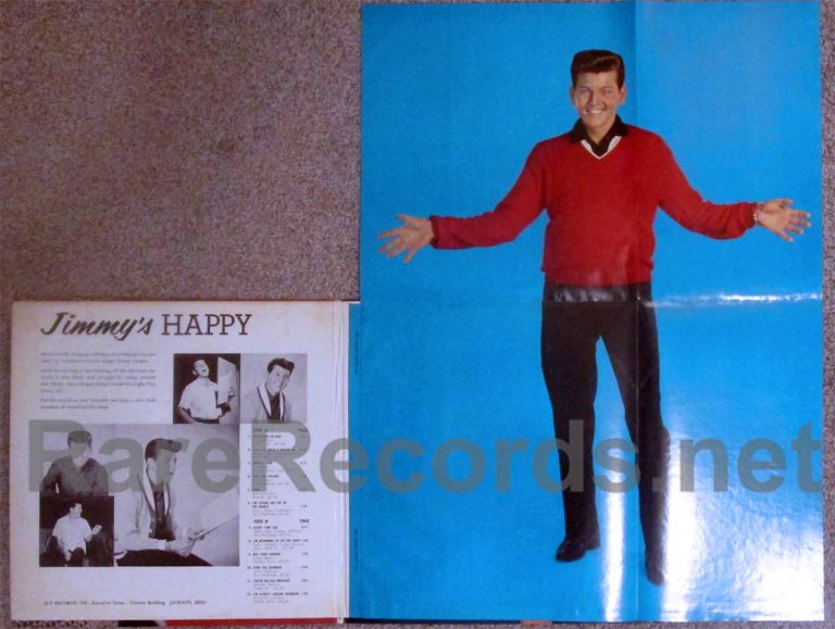 Jimmy Clanton Happyblue 1960 Us Ace Redblue Vinyl 2 Lp With Poster And Letter 6316