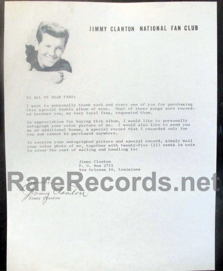 Jimmy Clanton Happyblue 1960 Us Ace Redblue Vinyl 2 Lp With Poster And Letter 9039