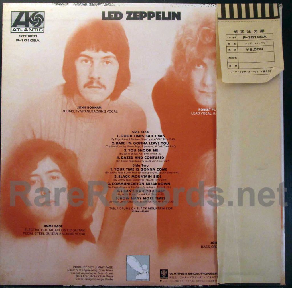 Led Zeppelin Led Zeppelin I Japan Lp With Poster And Obi