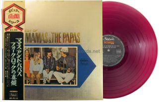 the best of the mamas & the papas red vinyl japan LP
