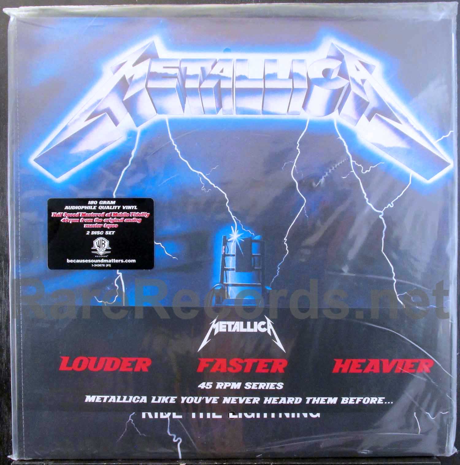 Metallica – Ride the Lightning sealed . half speed mastered 45 RPM 2 LP  set