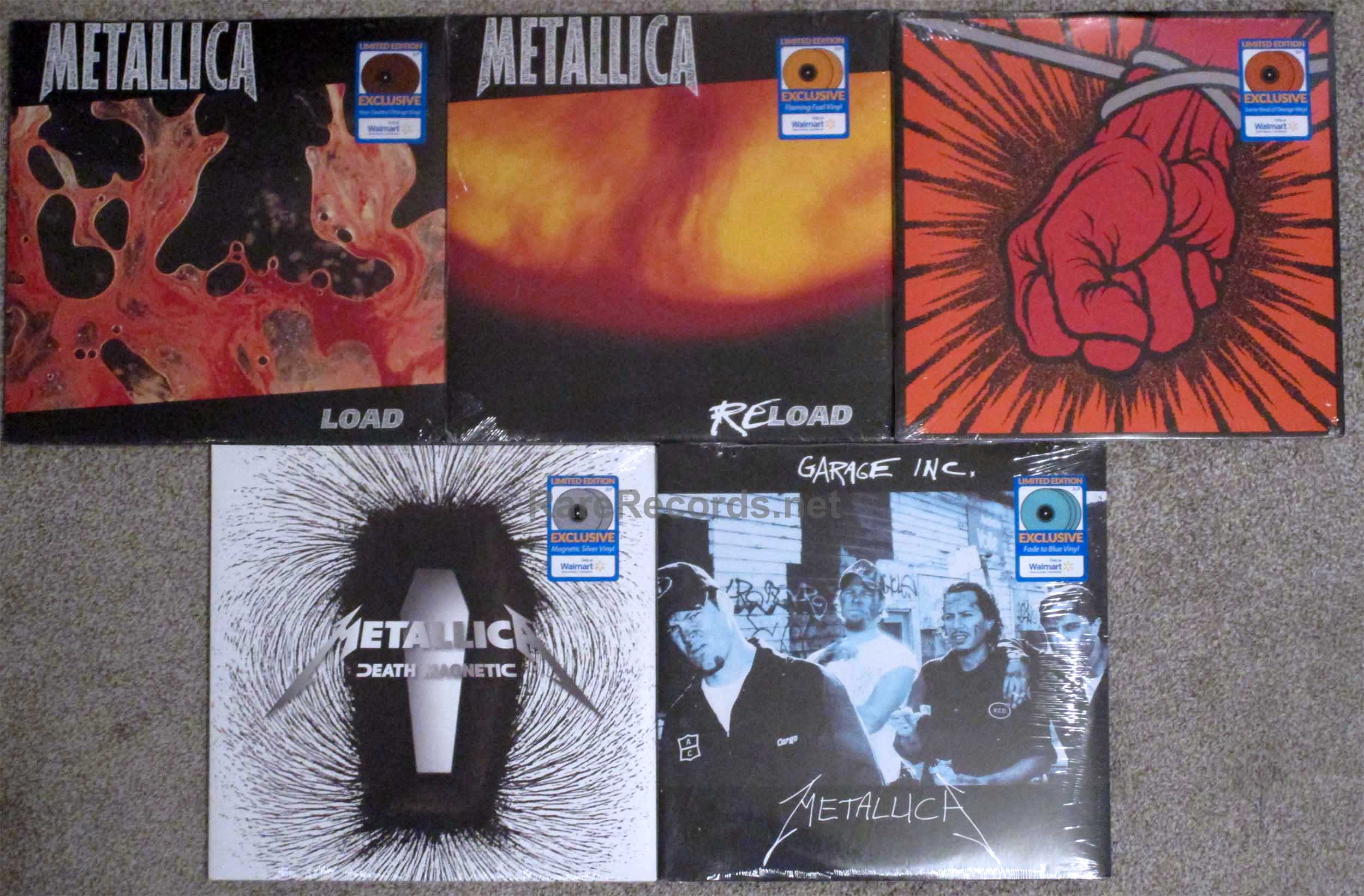Metallica Set of 11 sealed U.S. colored vinyl Walmart LPs
