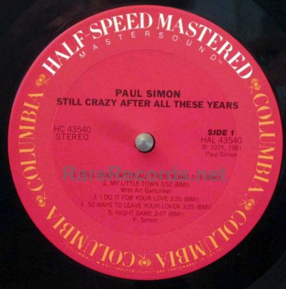 Paul Simon - Still Crazy After All These Years u.s. mastersound lp