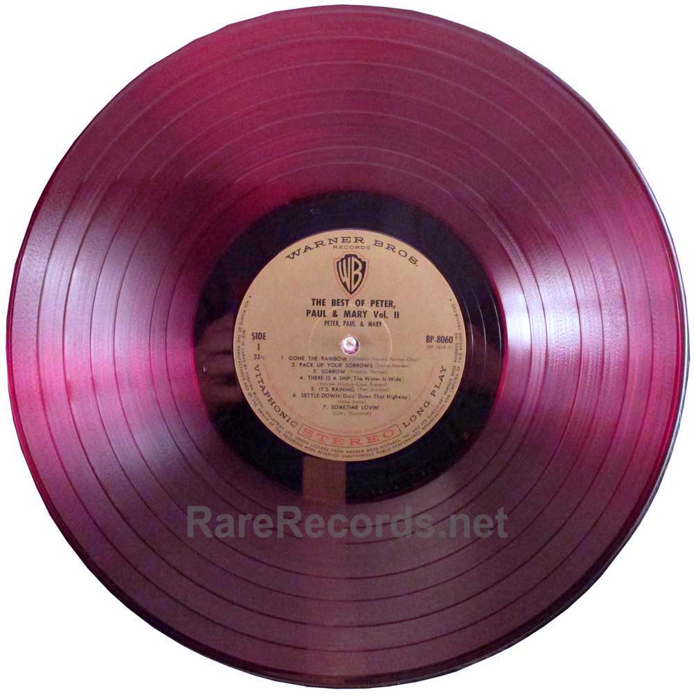 Peter, Paul & Mary - Best of, Volume 2 1966 red vinyl Japan LP with obi