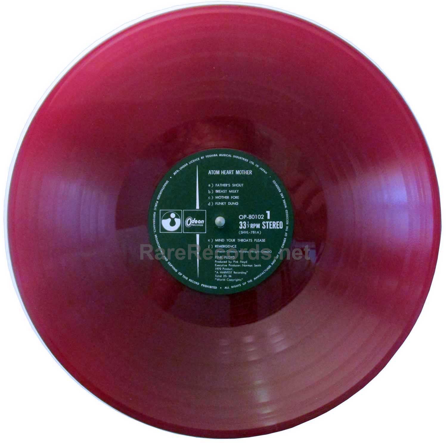 Pink Floyd - Atom Heart Mother red vinyl Japan LP with obi