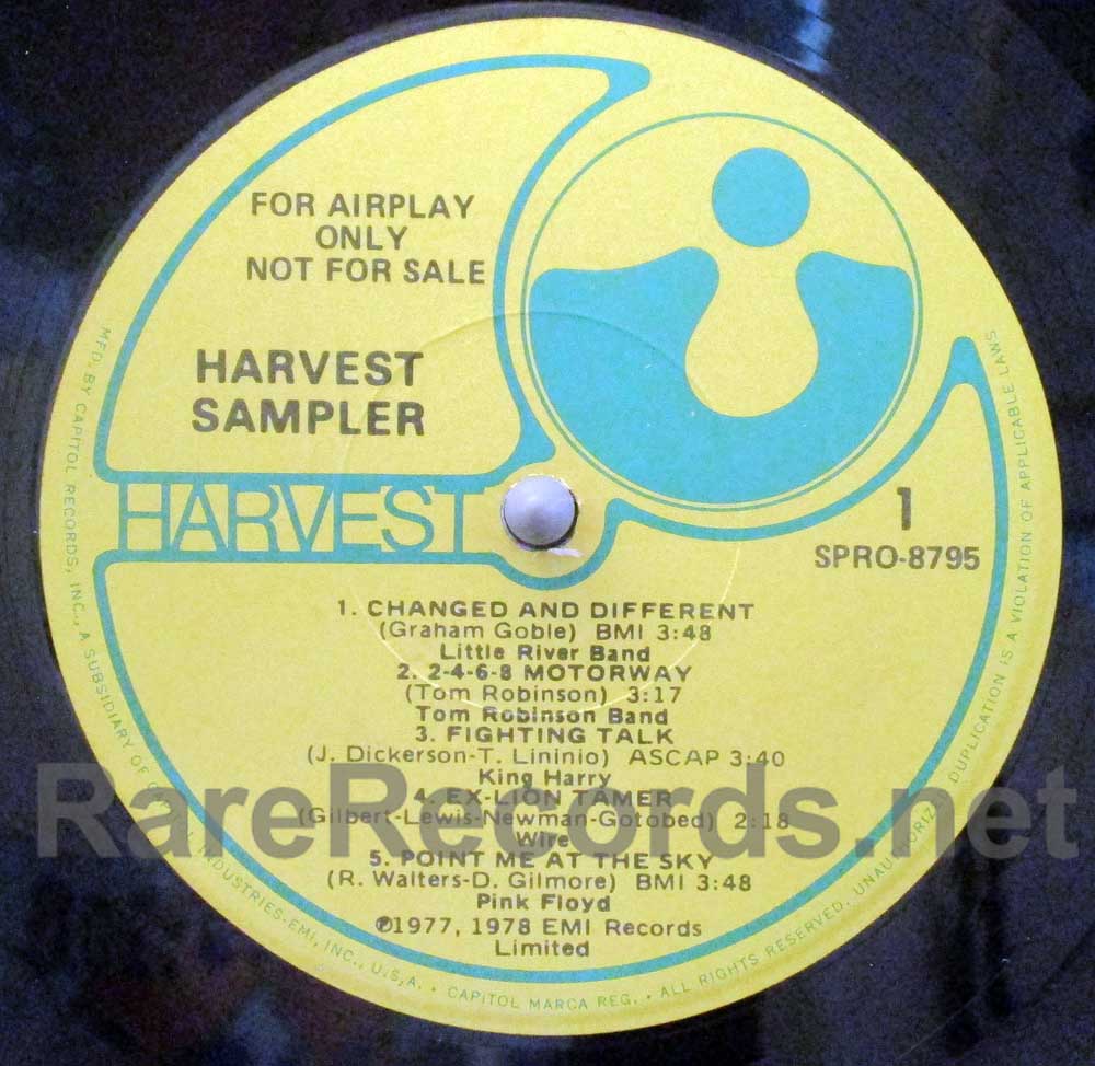 Pink Floyd (Kate Bush) Harvest Sampler 1978 promo-only U.S. LP with rare  Pink Floyd track