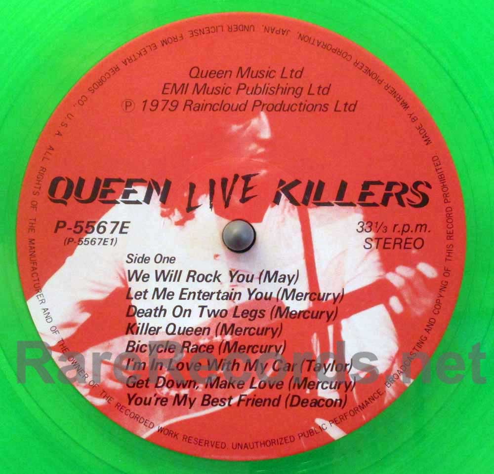 Queen – Live Killers original Japan red/green vinyl 2 LP set with obi