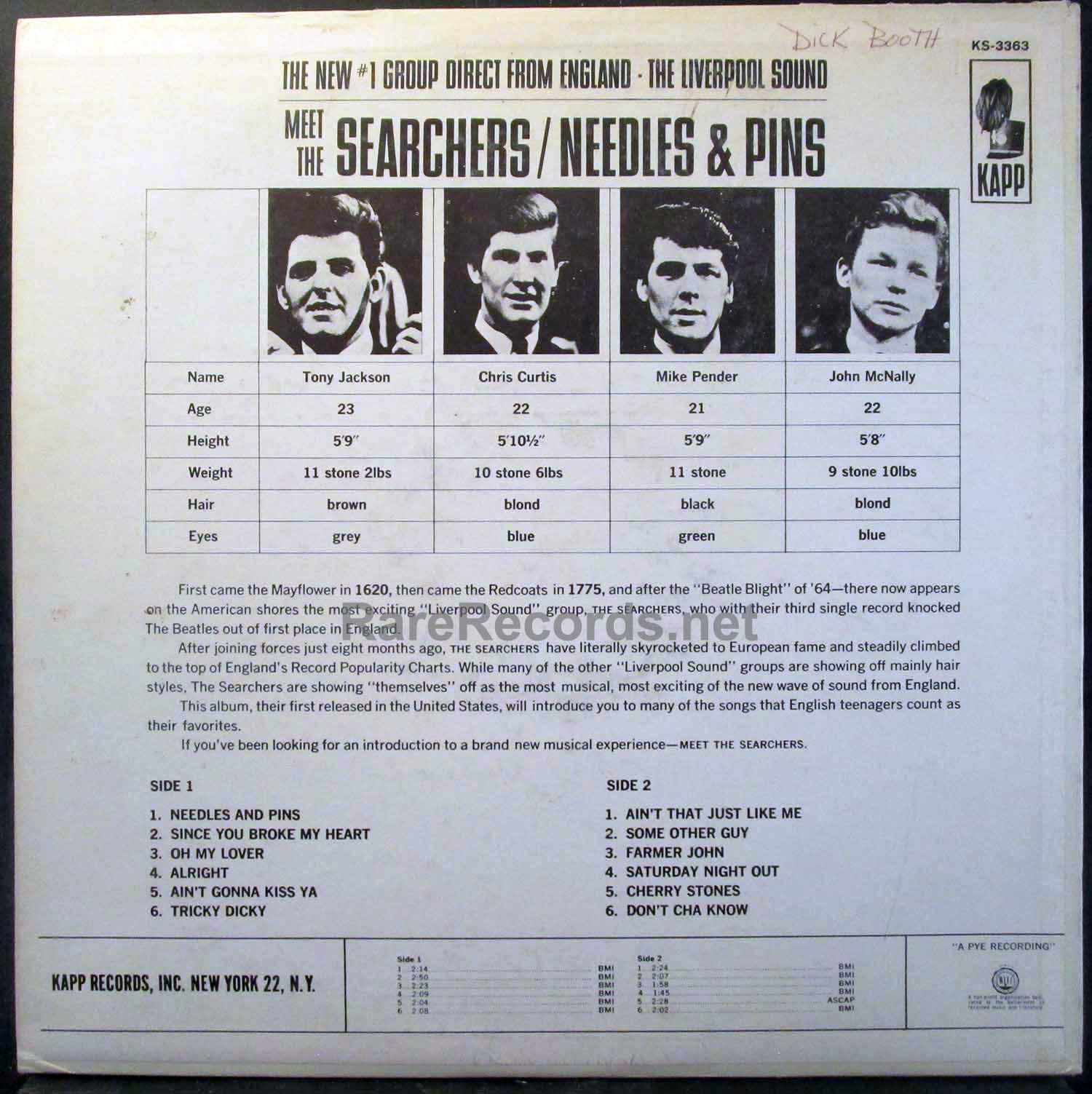 Searchers – Meet the Searchers original U.S. stereo LP