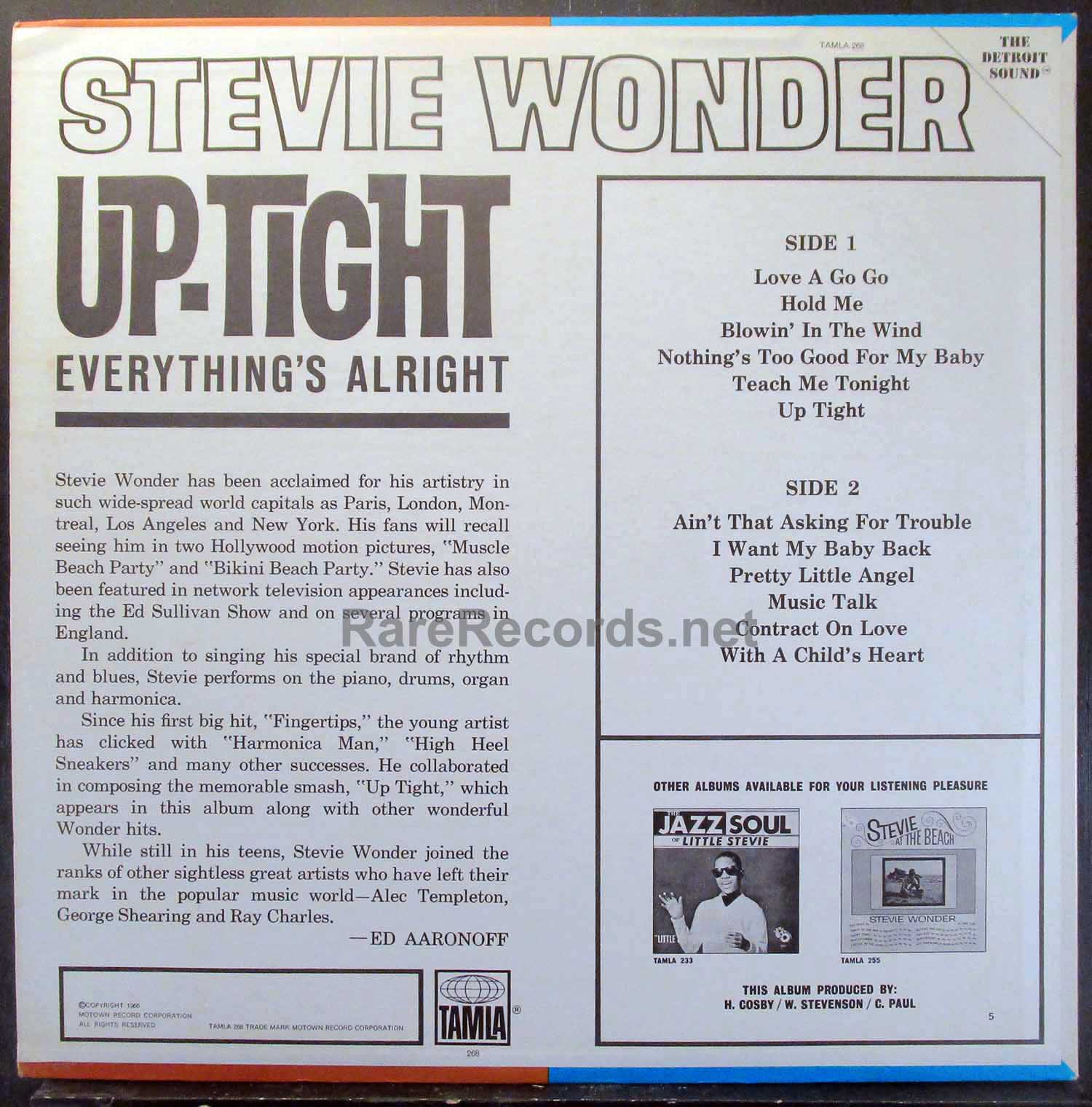 Stevie Wonder – Up-Tight 1966 U.S. mono LP