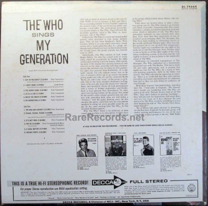 who my generation u.s. stereo LP